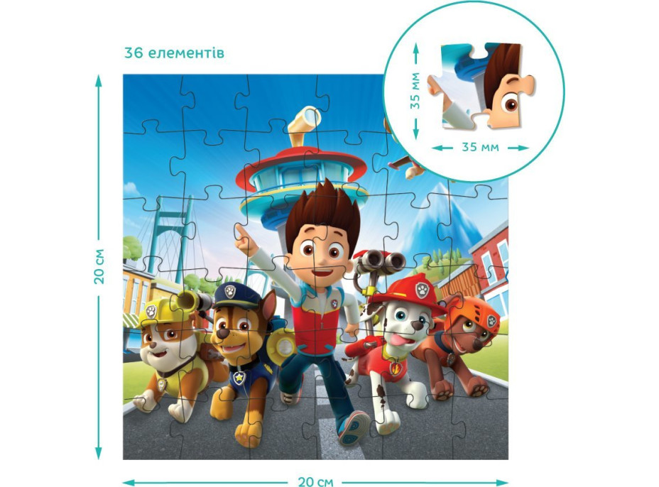 DODO Puzzle Tlapková patrola: Připravení do akce 3v1 (25,36,54 dílků)
