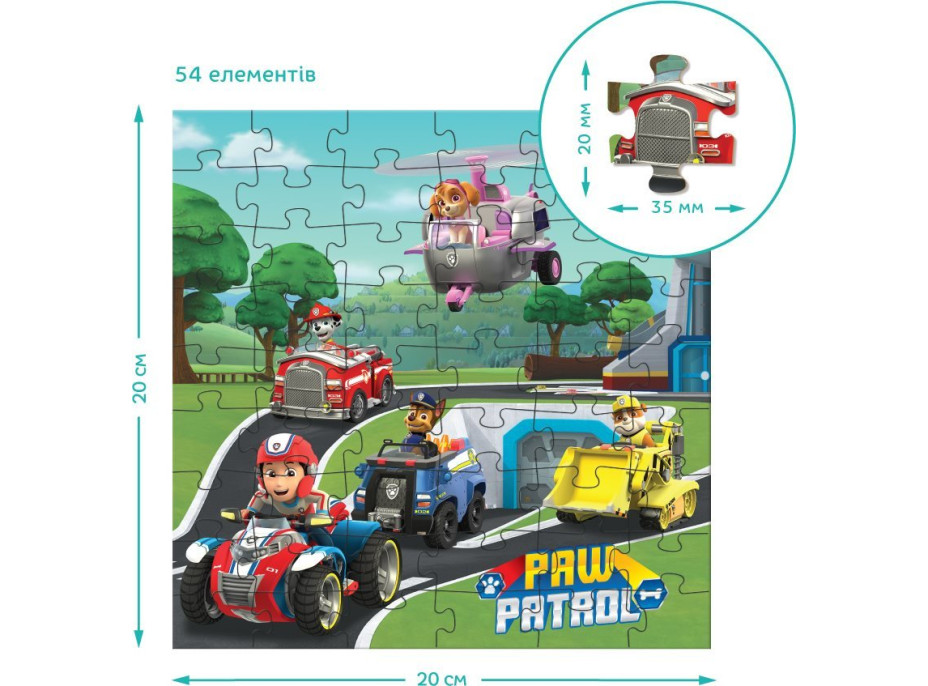 DODO Puzzle Tlapková patrola: Připravení do akce 3v1 (25,36,54 dílků)