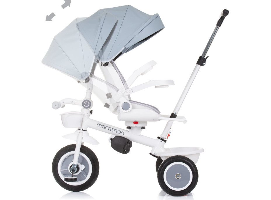 CHIPOLINO Tříkolka se stříškou Marathon 2v1 Ash Grey