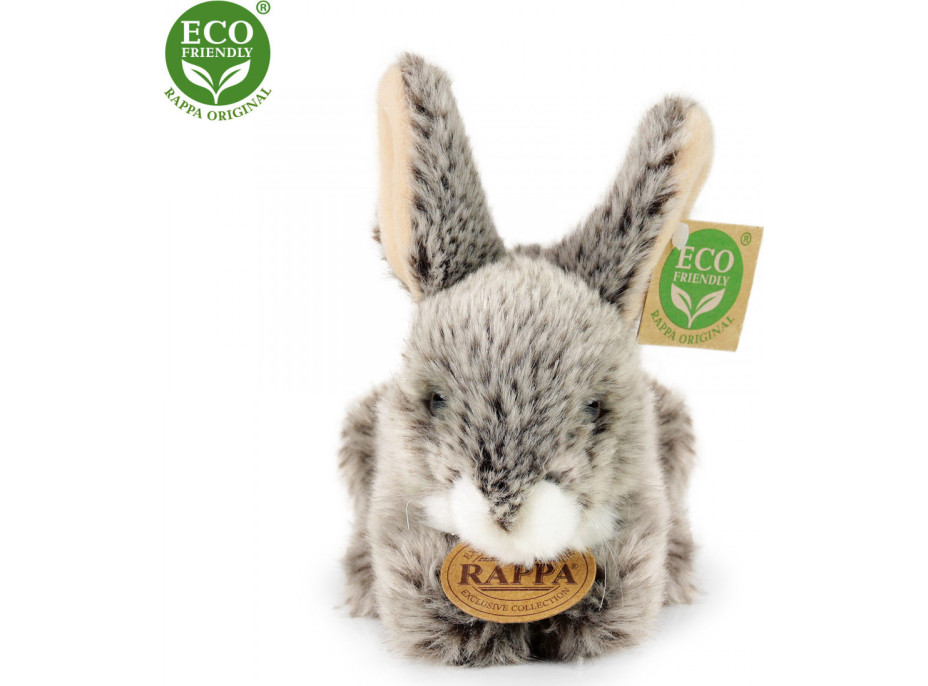 Rappa Plyšový králík tmavě šedý ležící 17 cm ECO-FRIENDLY