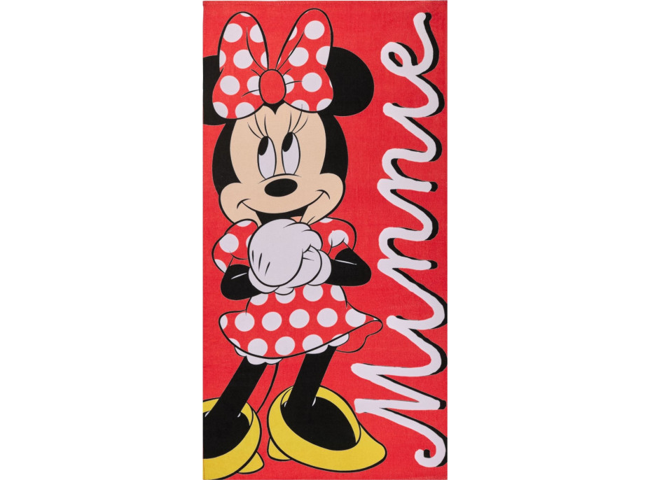 Bavlněná osuška MINNIE - 70x140 cm - červená