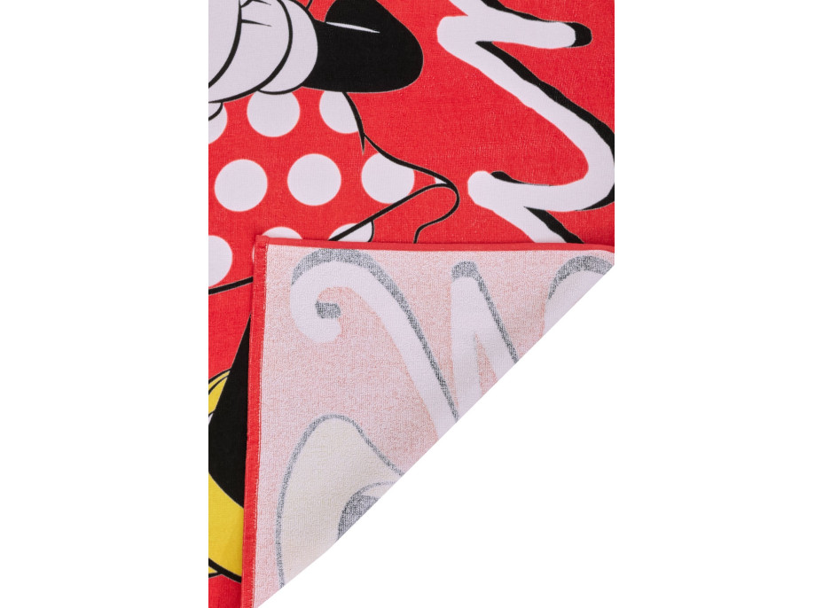 Bavlněná osuška MINNIE - 70x140 cm - červená