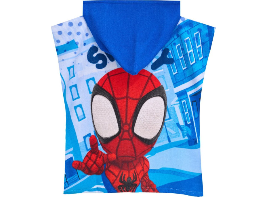 Dětská rychleschnoucí osuška s kapucí SPIDEY 50x100 cm - modrá