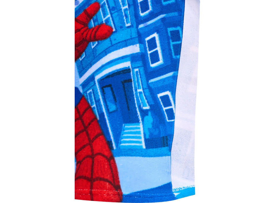 Dětská rychleschnoucí osuška s kapucí SPIDEY 50x100 cm - modrá