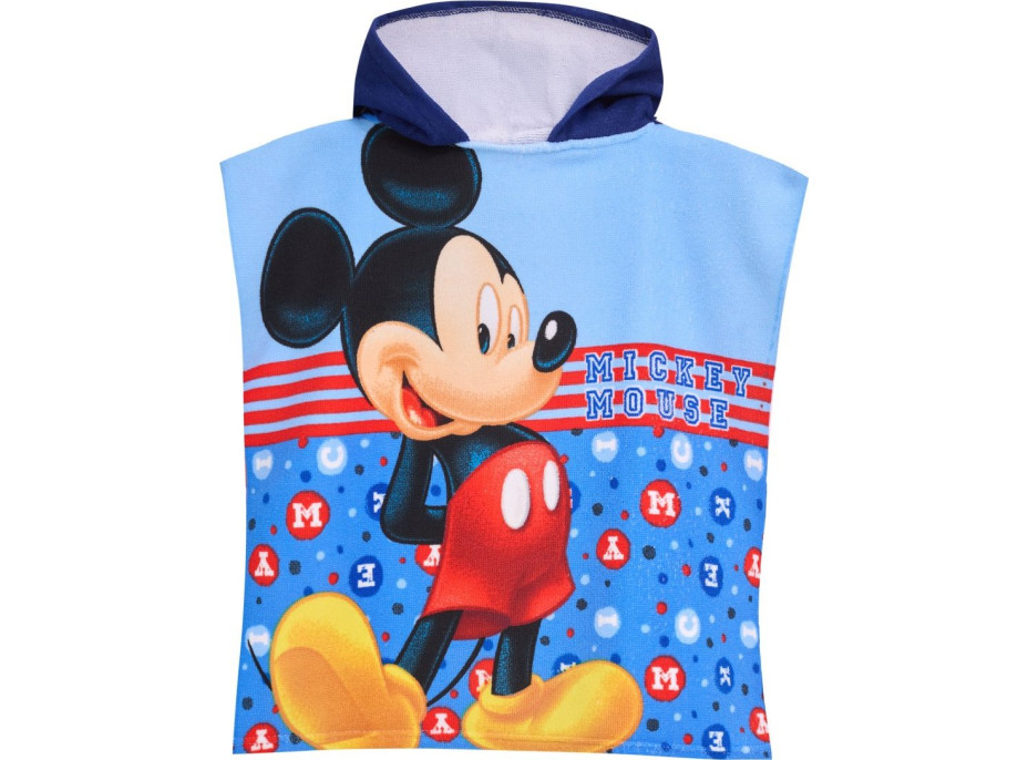 Dětská rychleschnoucí osuška s kapucí MICKEY MOUSE 50x100 cm - modrá