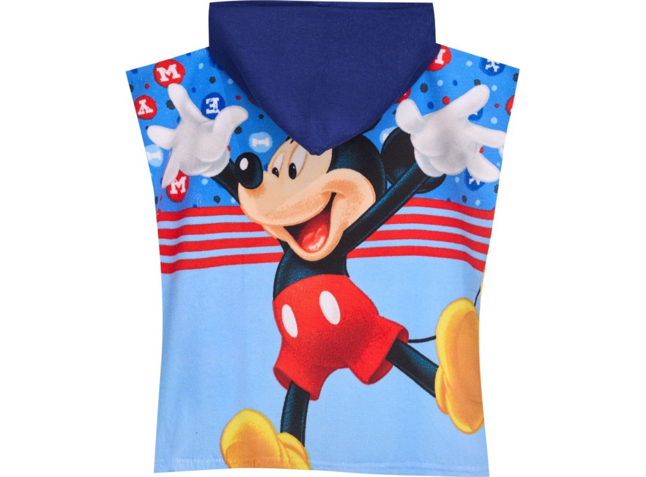 Dětská rychleschnoucí osuška s kapucí MICKEY MOUSE 50x100 cm - modrá