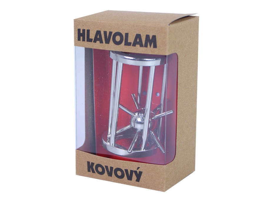 Hlavolam ježek v kleci kovový