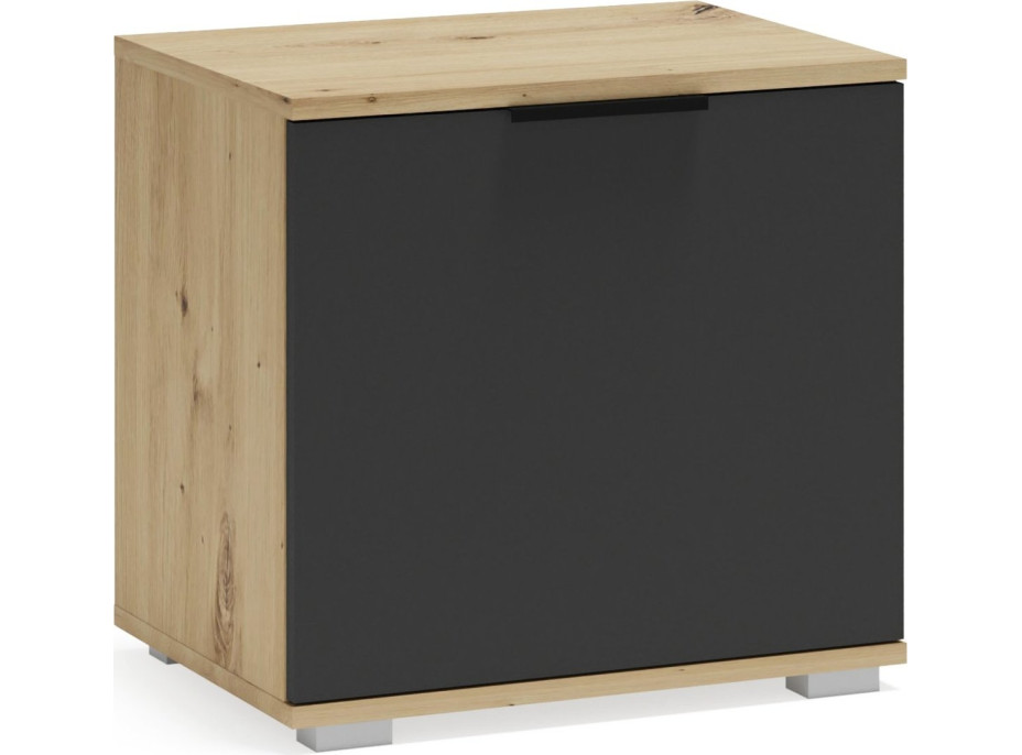 Nízká skříňka do předsíně CLIF - 50 cm - dub artisan/antracitová