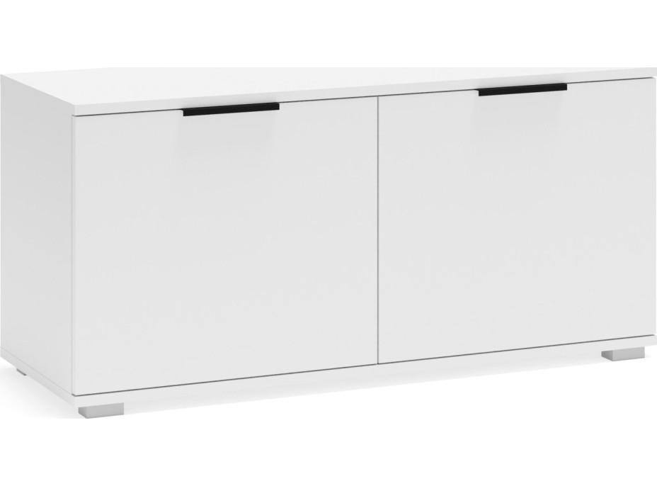 Nízká skříňka do předsíně CLIF - 100 cm - bílá