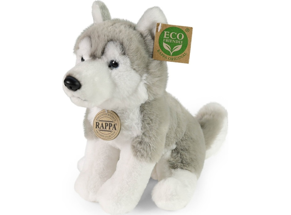 Rappa Plyšový pes husky sedící 23 cm SOFT COLLECTION, ECO-FRIENDLY