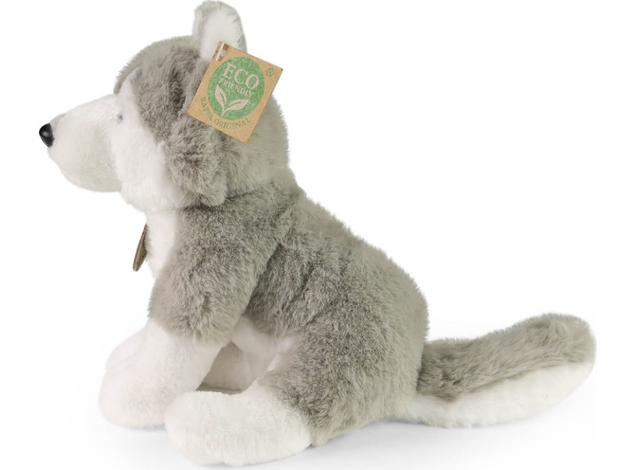 Rappa Plyšový pes husky sedící 23 cm SOFT COLLECTION, ECO-FRIENDLY