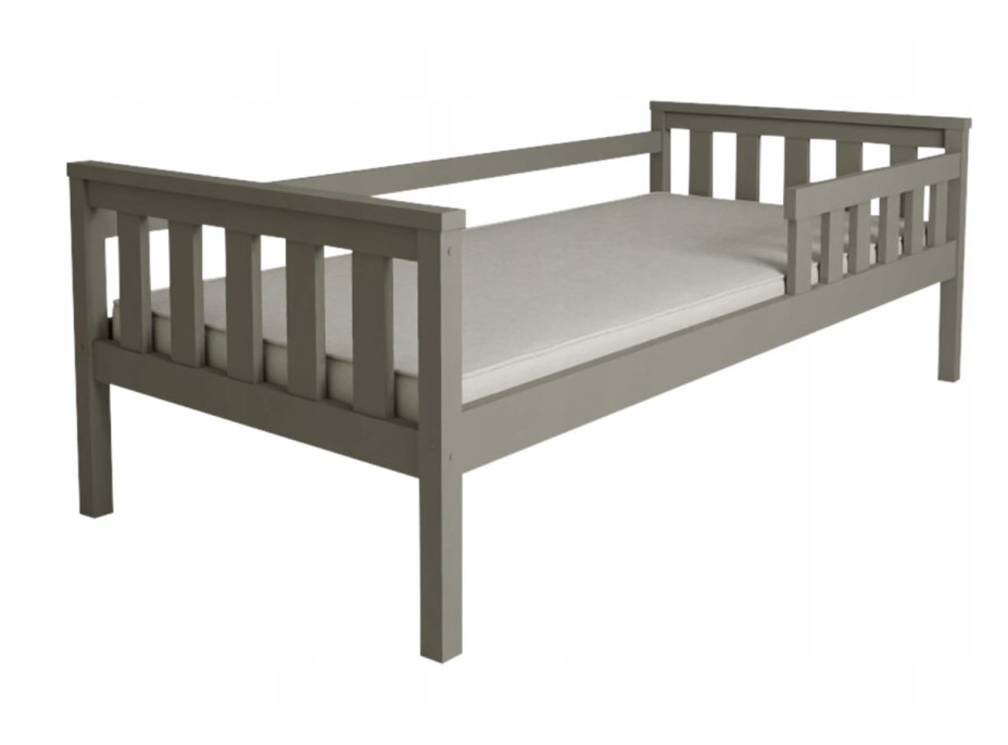 Dětská postel z masivu borovice FRANK - 200x90 cm - šedá