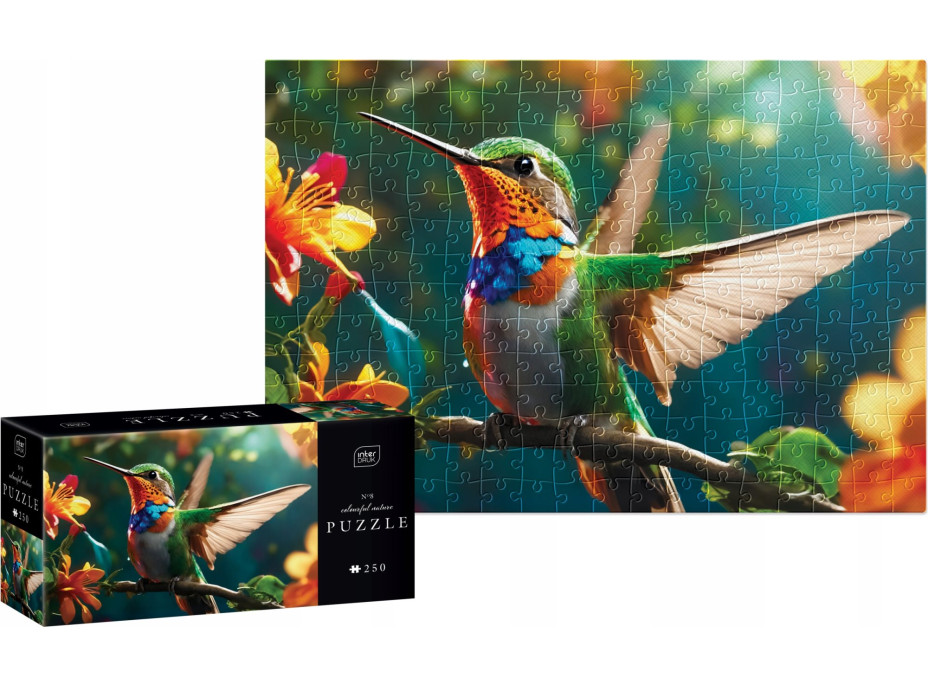 INTERDRUK Puzzle Colorful Nature: Kolibřík 250 dílků