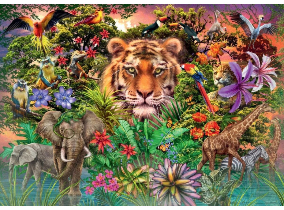 RAVENSBURGER Puzzle Exotická zvířata 1000 dílků