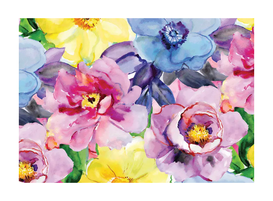 INTERDRUK Puzzle Flowers: Barevné květy 500 dílků