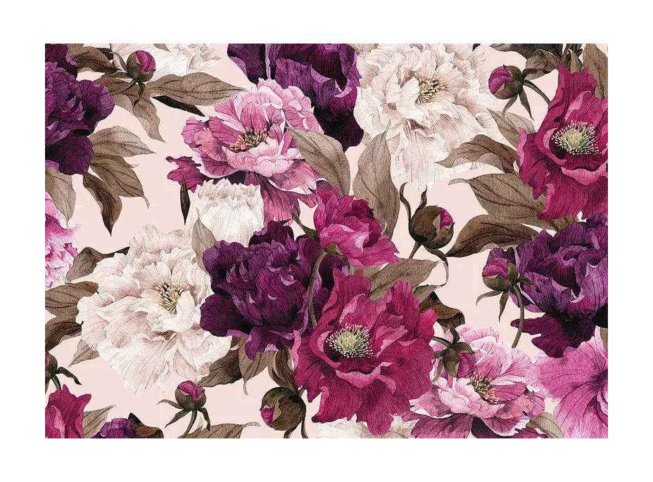 INTERDRUK Puzzle Flowers: Pivoňky 500 dílků
