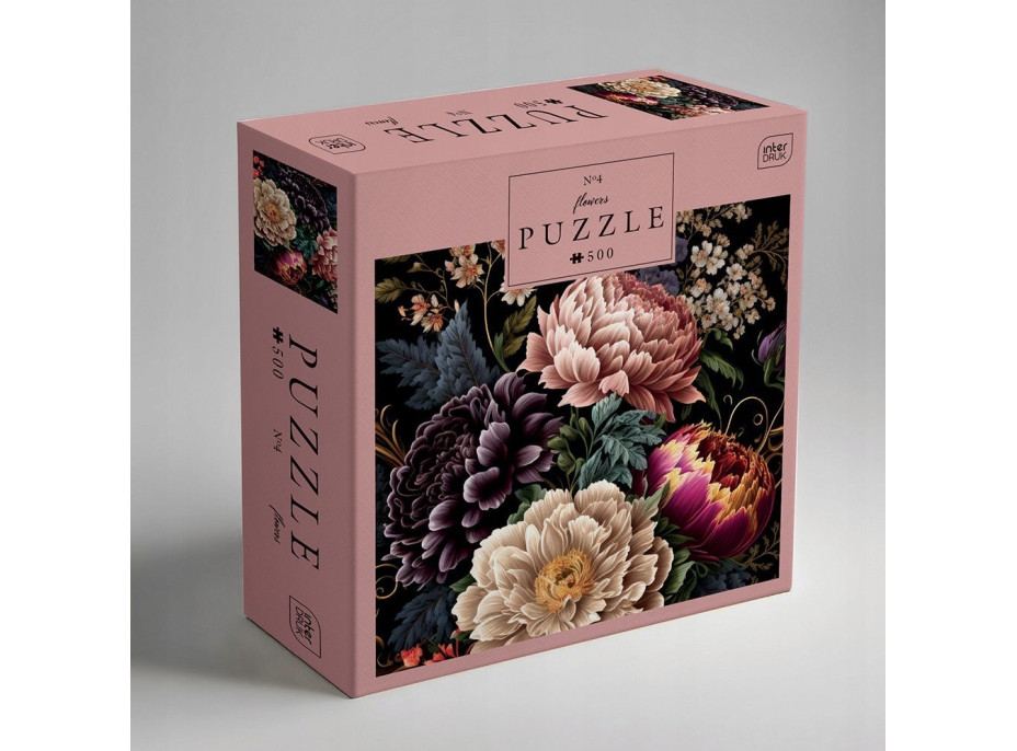 INTERDRUK Puzzle Flowers: Pivoňky v rozpuku 500 dílků