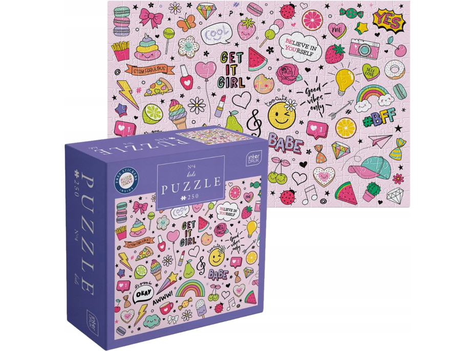 INTERDRUK Puzzle se samolepkami Ikony 250 dílků