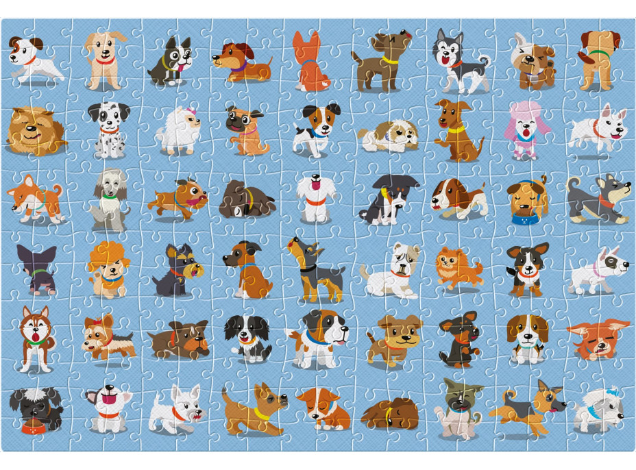 INTERDRUK Puzzle se samolepkami Pejsci 250 dílků