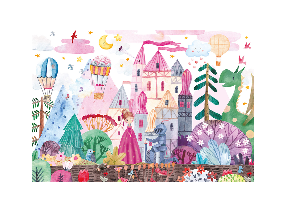 INTERDRUK Puzzle se samolepkami Zámek 250 dílků