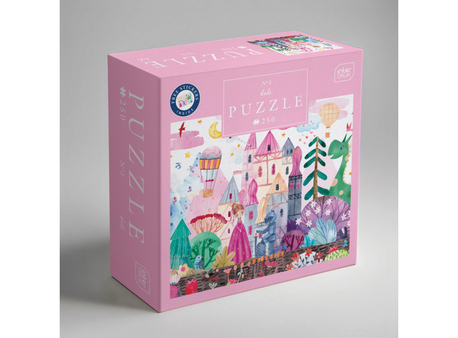 INTERDRUK Puzzle se samolepkami Zámek 250 dílků