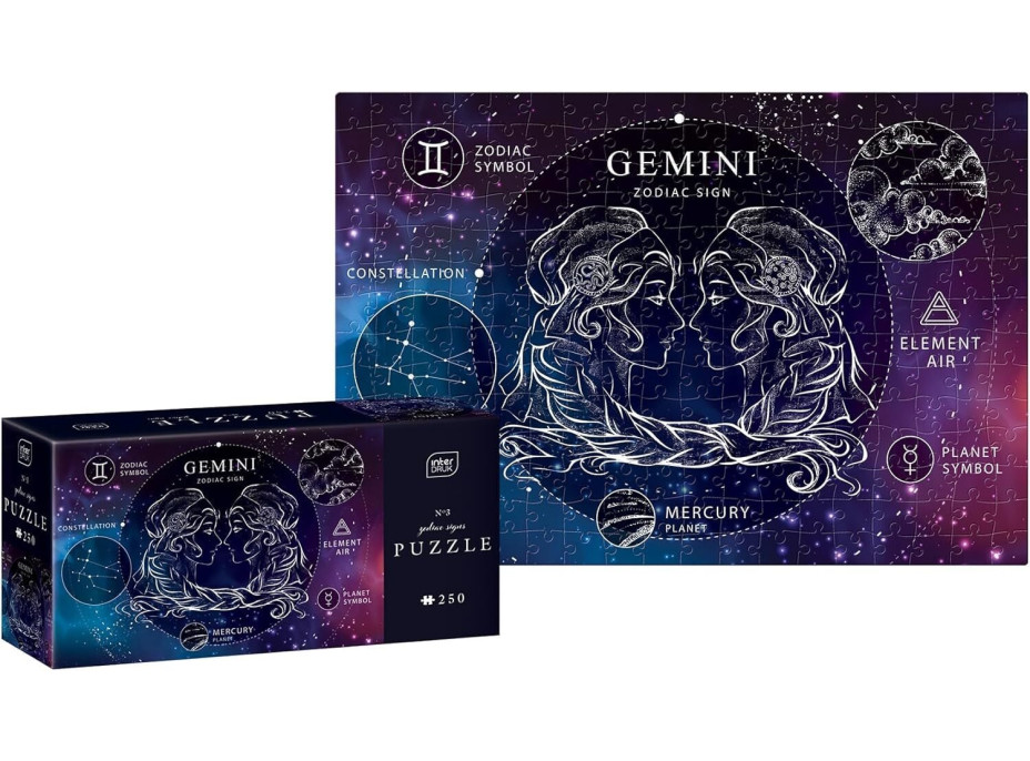 INTERDRUK Puzzle Zvěrokruh: Blíženci 250 dílků