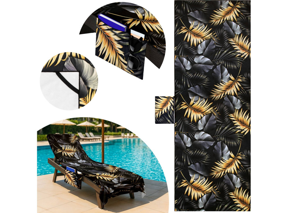 Rychleschnoucí plážová osuška 210x75 cm - Golden Palms
