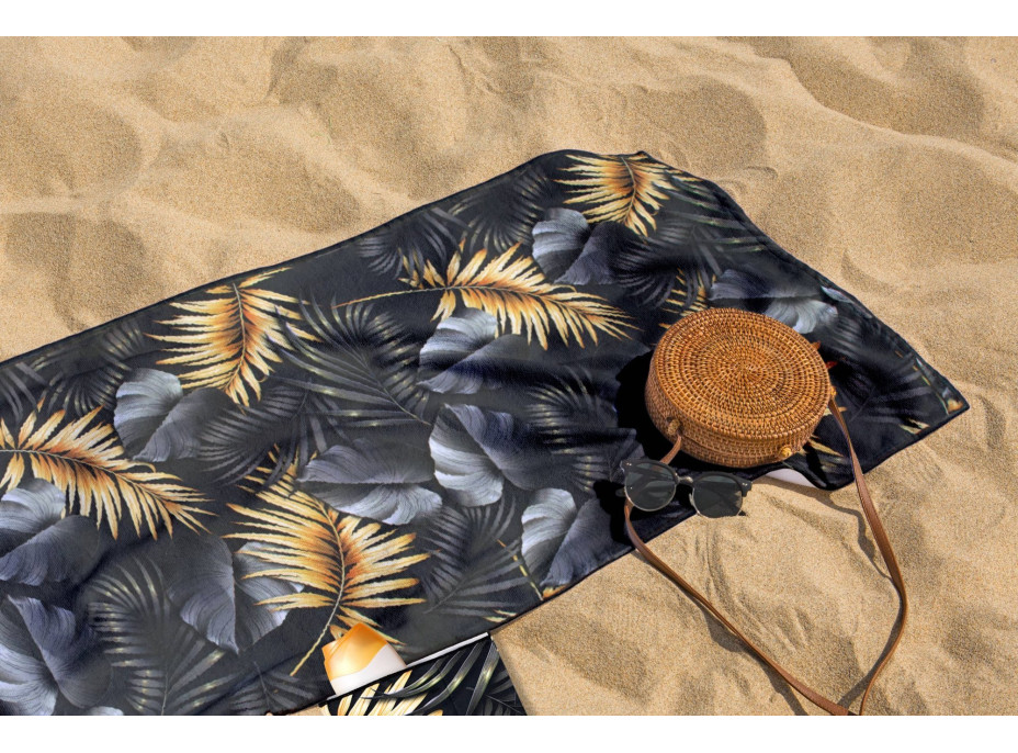 Rychleschnoucí plážová osuška 210x75 cm - Golden Palms