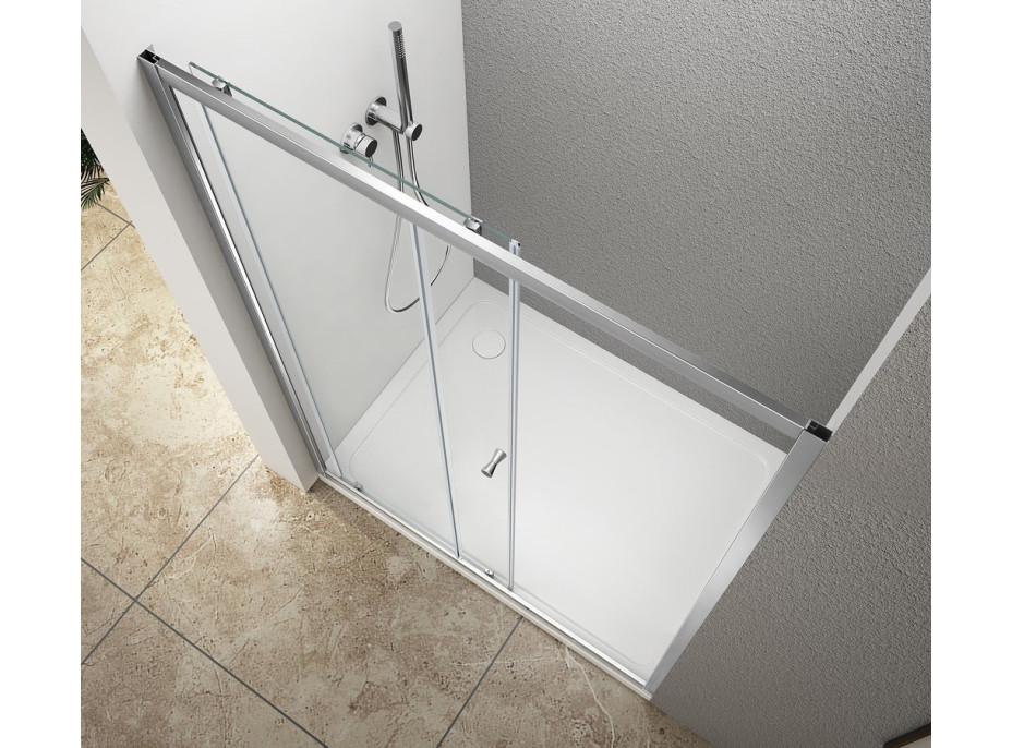 Aqualine UGGA posuvné sprchové dveře 1200mm, čiré sklo ATS120