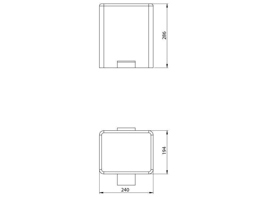 Sapho Odpadkový koš 5l, Soft Close, nerez mat DR101