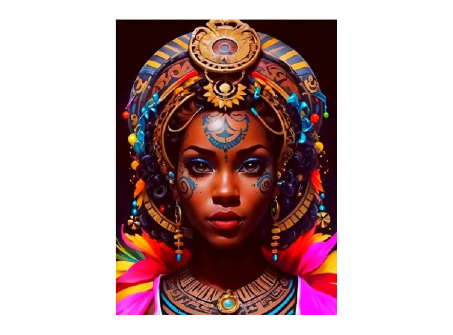 NORIMPEX Diamantové malování Afričanka III 30x40cm
