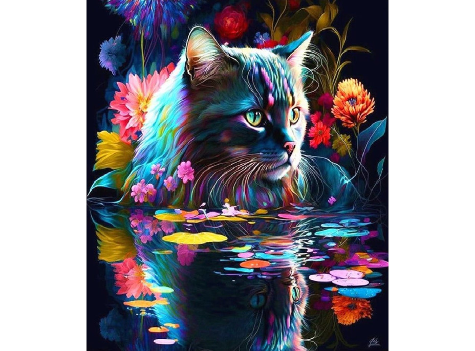 NORIMPEX Diamantové malování Kočka 30x40cm