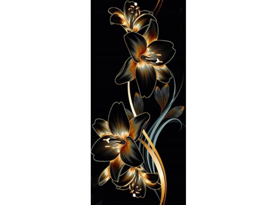 NORIMPEX Diamantové malování Lilie černozlatá II 80x40cm
