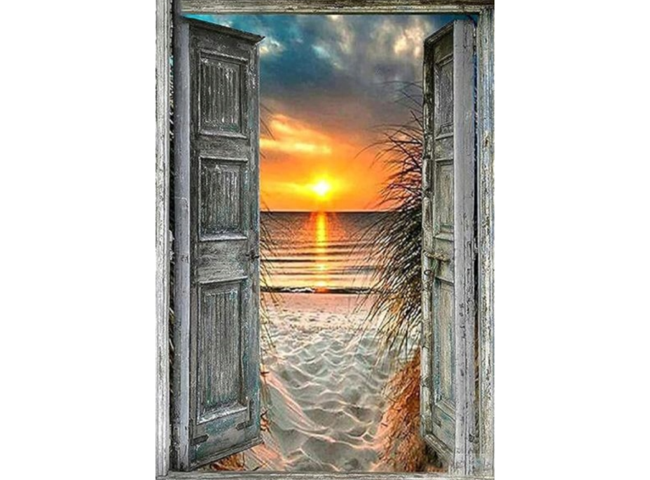 NORIMPEX Diamantové malování Výhled na pláž 30x40cm