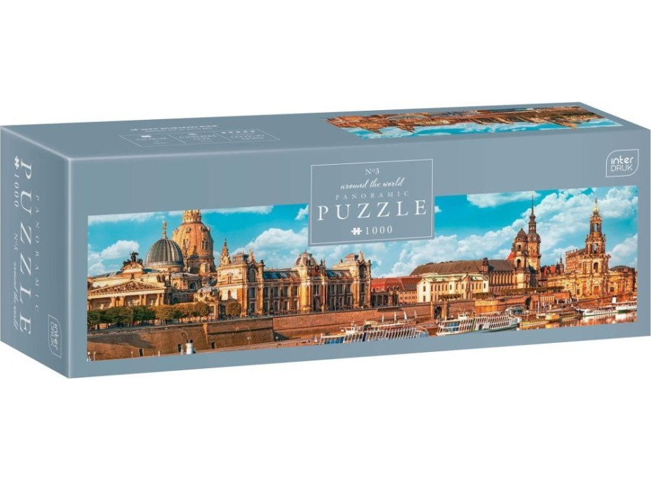 INTERDRUK Panoramatické puzzle: Around the World: Drážďany, Německo 1000 dílků