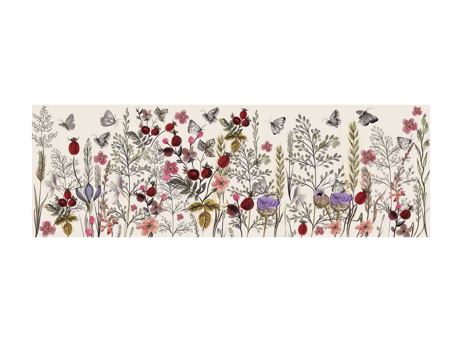 INTERDRUK Panoramatické puzzle: Flowers: Rozkvetlá louka 1000 dílků