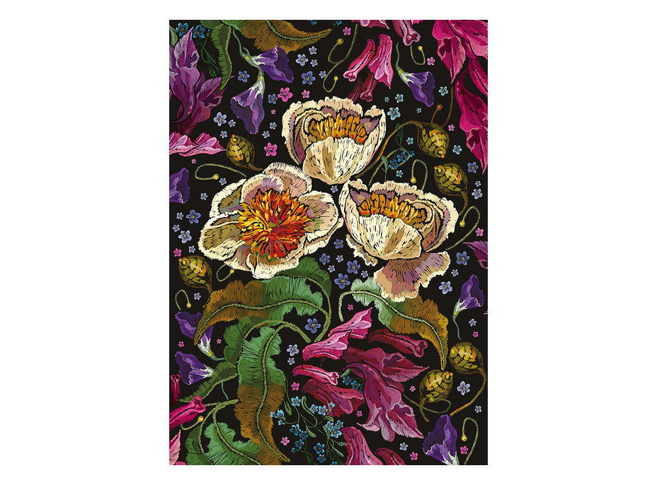 INTERDRUK Puzzle Flowers: Barevné květy 1000 dílků