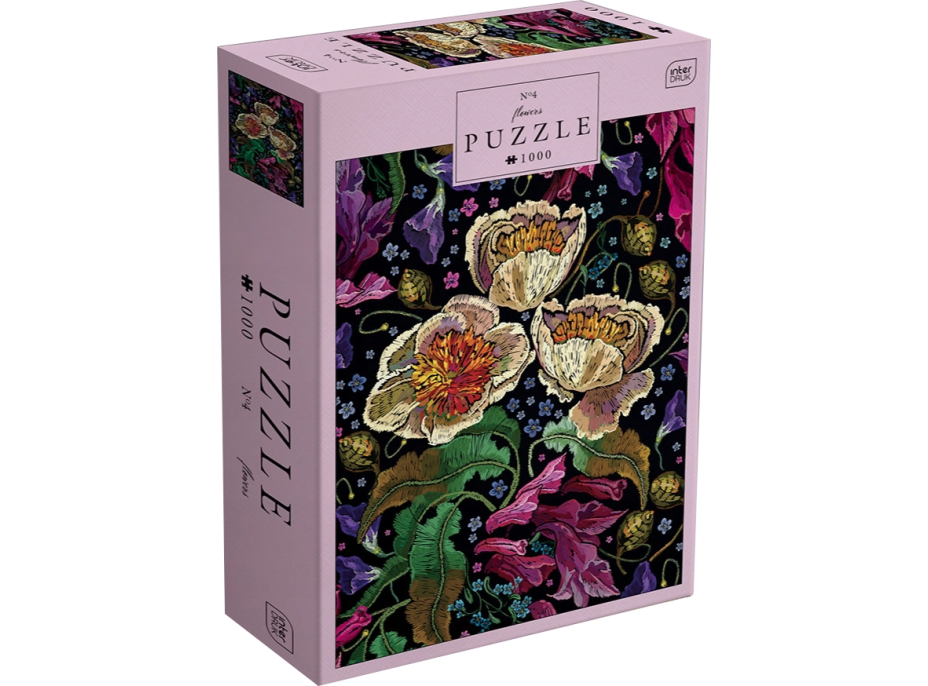 INTERDRUK Puzzle Flowers: Barevné květy 1000 dílků
