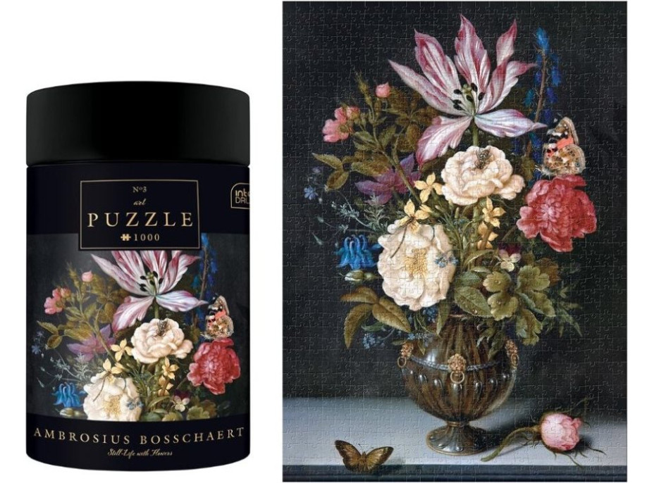 INTERDRUK Puzzle Art: Tichý život s květinami 1000 dílků