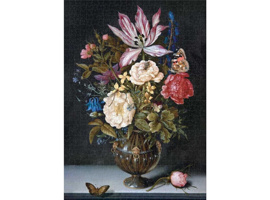 INTERDRUK Puzzle Art: Tichý život s květinami 1000 dílků