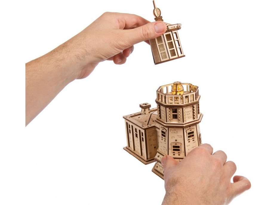 UGEARS Svítící 3D puzzle Maják Split Rock 295 dílků