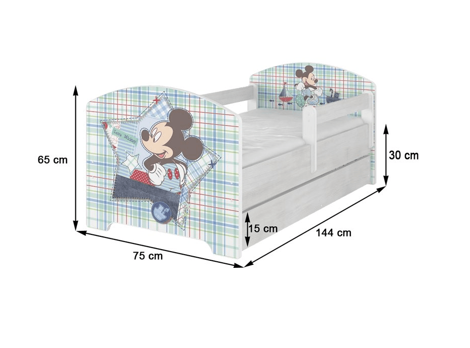 Dětská postel bez šuplíku Disney