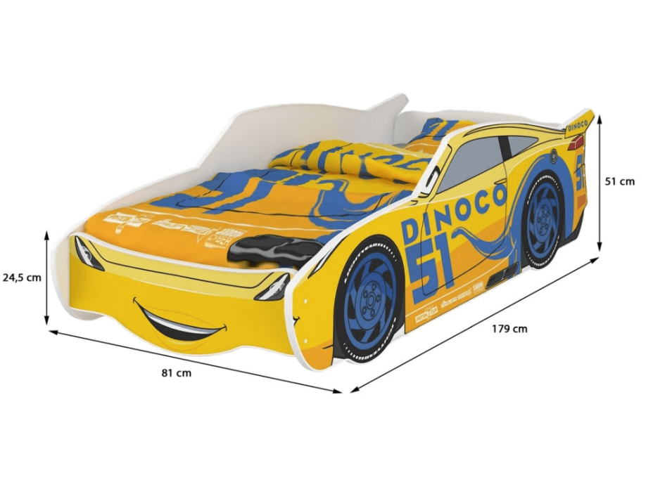 Dětská autopostel Disney 160x80 - CRUZ RAMIREZ