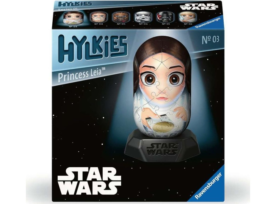 RAVENSBURGER 3D puzzle Hylkies: Star Wars: Princezna Leia 54 dílků