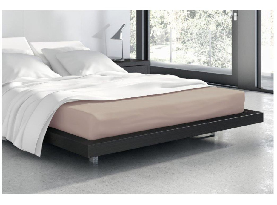 Froté prostěradlo MATE 200x180 cm - béžové