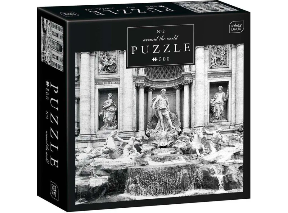 INTERDRUK Puzzle Around the World: Fontána di Trevi, Itálie 500 dílků