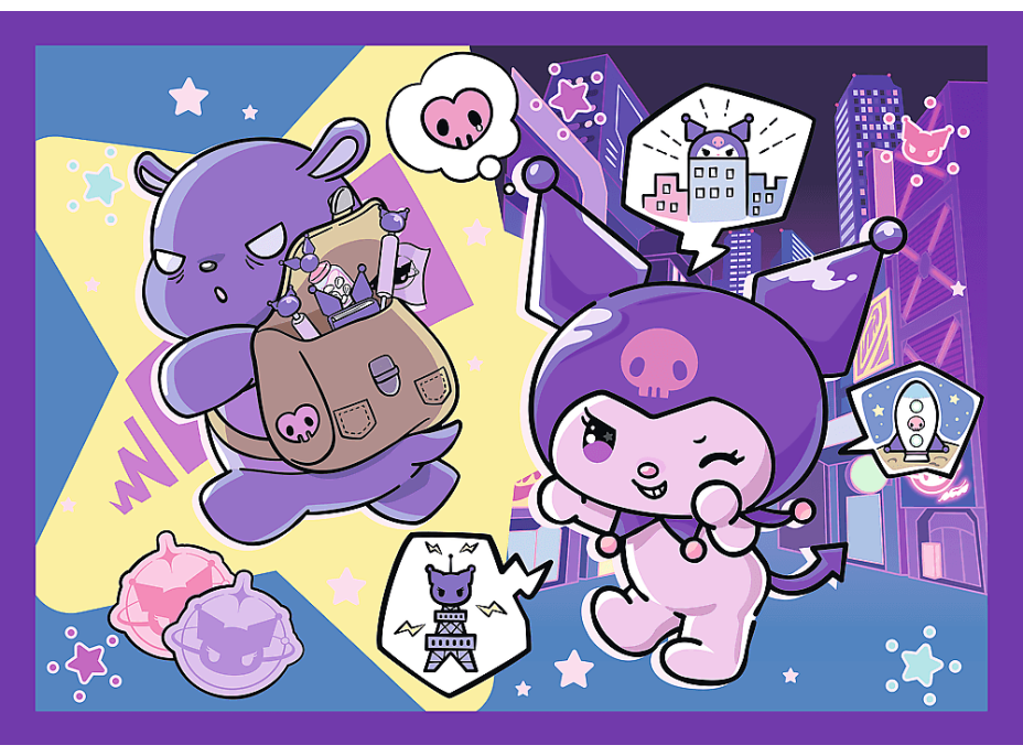TREFL Puzzle Den s Kuromi 4v1 (35,48,54,70 dílků)