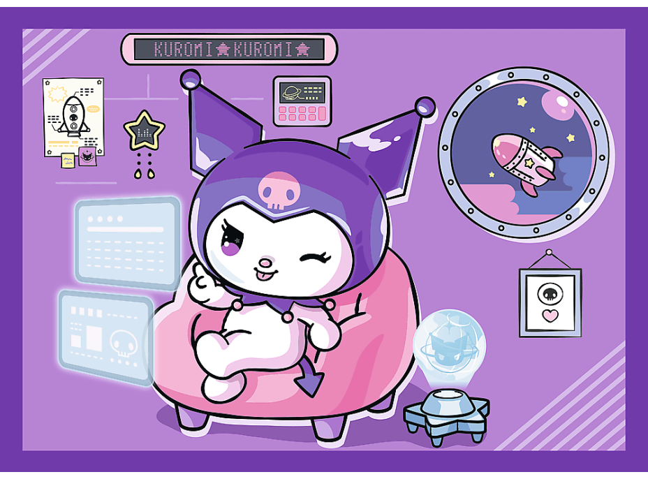 TREFL Puzzle Den s Kuromi 4v1 (35,48,54,70 dílků)