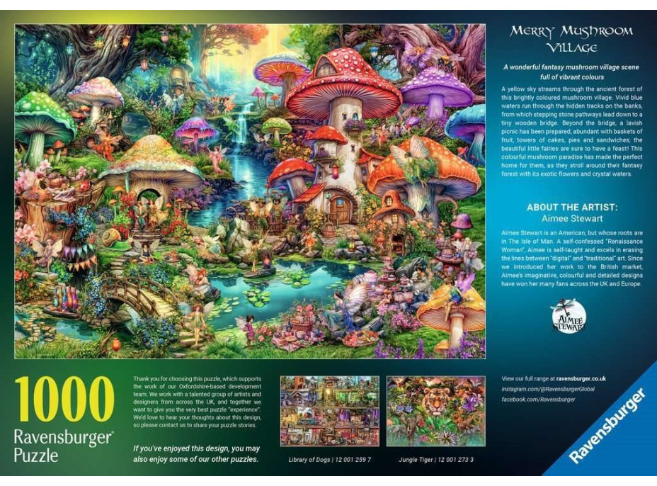 RAVENSBURGER Puzzle Houbová vesnička 1000 dílků