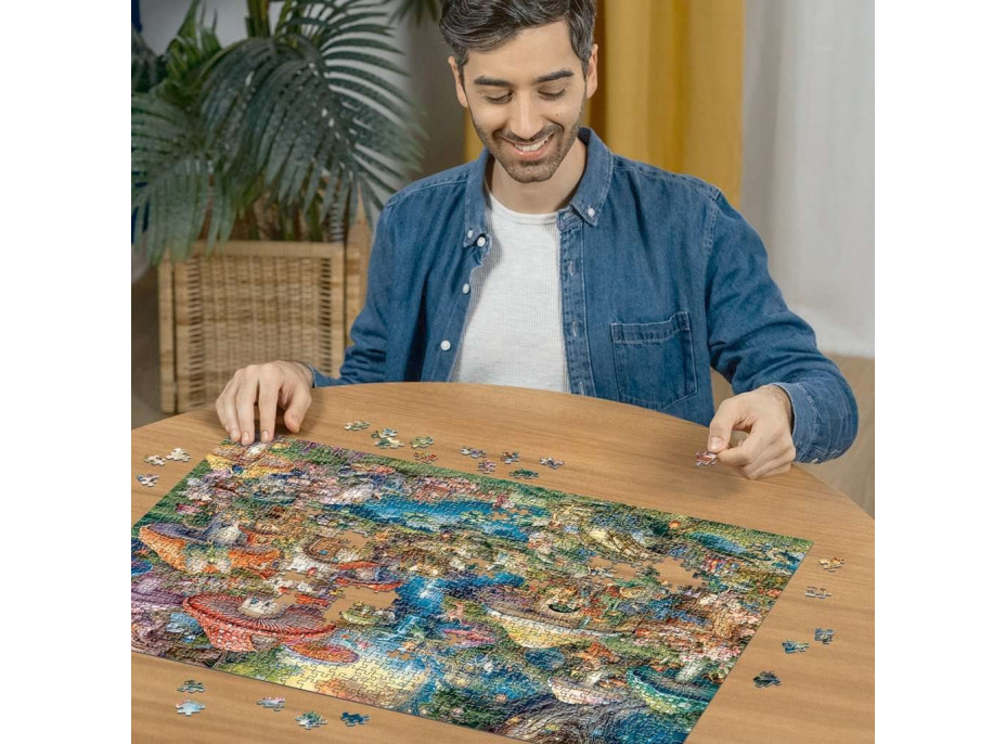 RAVENSBURGER Puzzle Houbová vesnička 1000 dílků